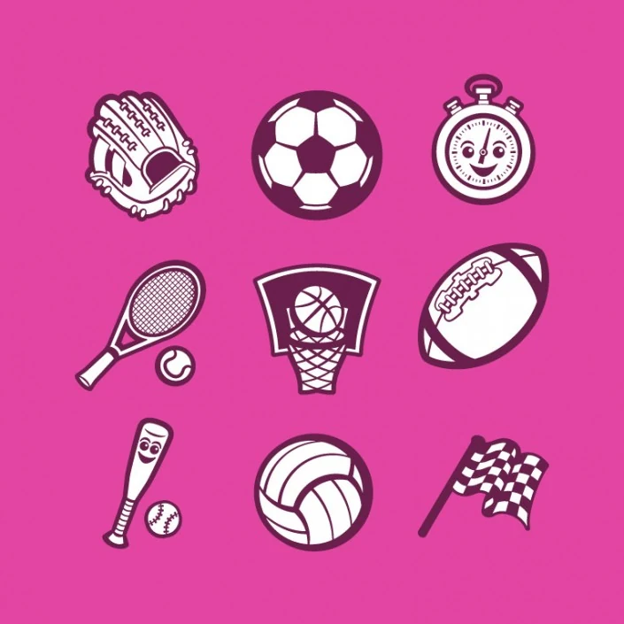 Sports vector avatar design icon set
