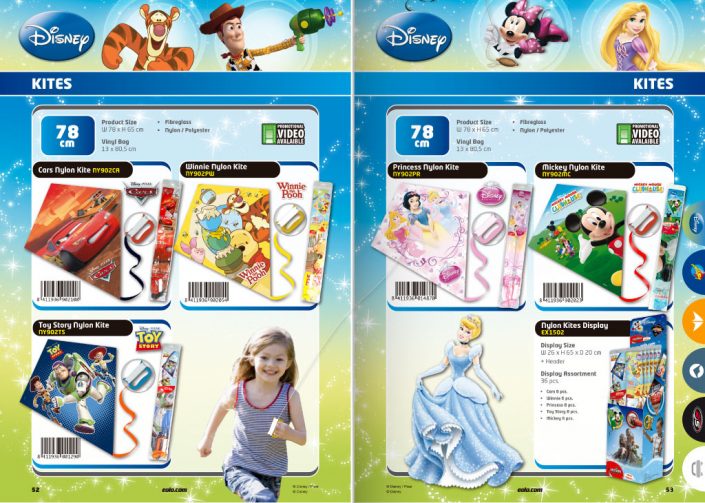 Disney Pixar catalog pages graphic design artwork